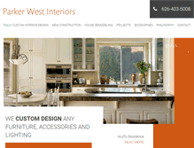 Tablet Screenshot of parkerwestinteriors.com